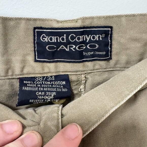 Vintage Y2K Cargo Pants Khaki Tan Grand Canyon Size 38/34 - Picture 8 of 11
